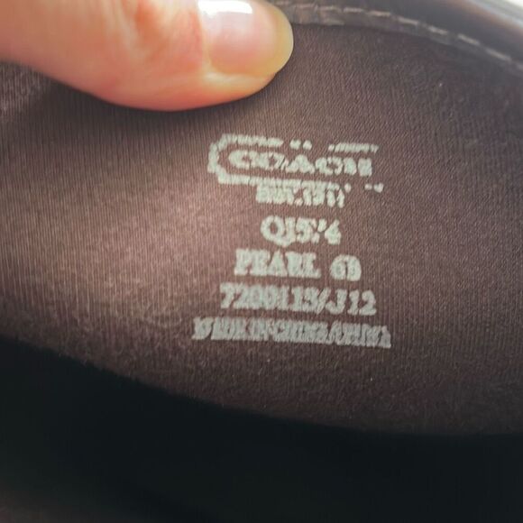 Coach Womens Brown Beige Logo Lace-Up Round Toe Rain Boots Size 6B - Picture 5 of 7